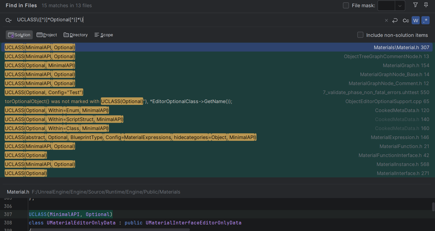 UCLASS(Optional) usage